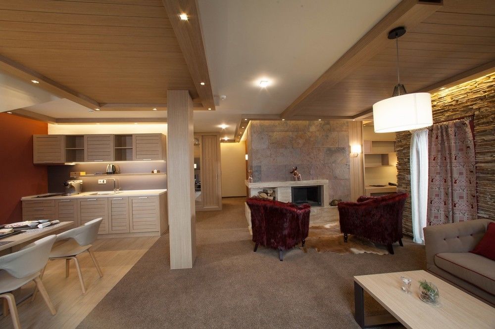 Amira Boutique Hotel Bansko Bagian luar foto A 3D rendering of a living room